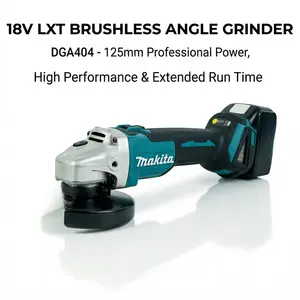 Makita DGA404 125mm Grinder, 18V for Metal garage electric professional repair lmpact work light lithium angle grinding brushless heavy duty power kit