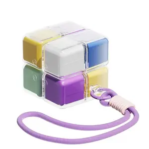 Magnetic Travel Pill Organizer – 8 Compartments, 7-Day Portable Vitamin & Supplement Case with Wristband, Cute Weekly Medicine Box for Purse, Pocket & Travel Essentials