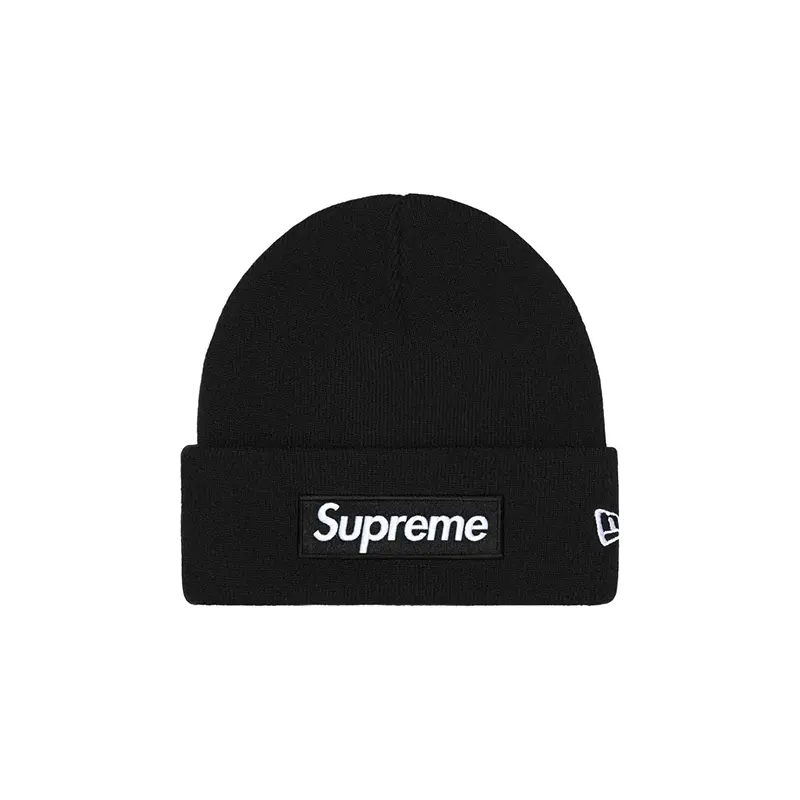Supreme New Era Box Logo Beanie 'Black/Magenta/Natural'