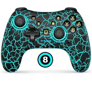 SQ-RDC012-GJ Hall Effect Switch Controller for Nintendo Switch/Switch 2/Lite/OLED, Wireless Switch Pro Controller Compatible with PC/Android/iOS, 9 Color Adjustable LED Switch Remote with App & Programmable