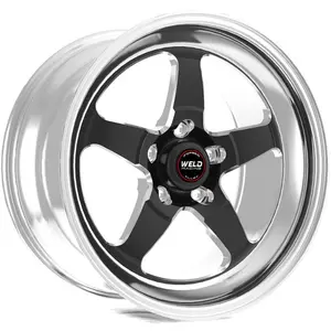 Weld S71 20x10.5 / 5x5 BP / 7.7in BS Black Wheel (High Pad) - Non-Beadlock