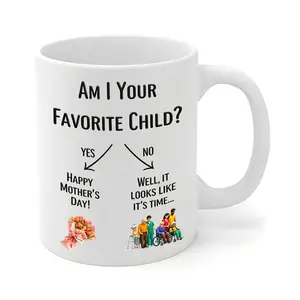 Funny Mothers Day Mug for Mom - Gag Gift Mug, Ready to Gift Humorous Mothers Day Mug for Mom, Funny Greeting Mug, Funny Mug for Mom, Mothers Day Greeting Mug