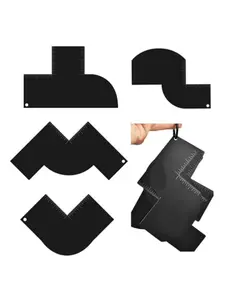Hair Cutting Ruler Set, Includes 4 Shapes, Multi-Contour Design, Ideal for Wigs and Real Hair Trimming, Precision Tool, DIY Hair Styler