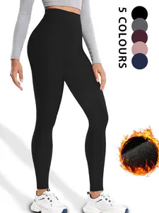 Women's Thermal Fleece-Lined High-Waisted Leggings, Soft & Stretchy, Perfect for Winter Workouts & Yoga, Warm Thick Tights, Fitness Pants, Gym Tights Clothes