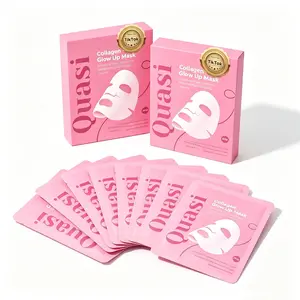 (2Box (8 Pcs))Quasi Collagen Glow Up Mask 2.0-DeepHydratingBio Collagen Face Mask for Firm, Smooth &Radiant Skin