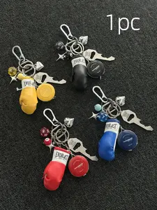 Multifunctional Waist Bag Pendant Keychain, Portable Tape Measure Accessory, Punk Style Fashion Charm for Bags & Keys, Lightweight Keychain, Fashionable Alloy Keychain