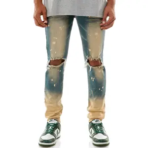 KND4431 T.Blue | KDNK Tinted Blue Skinny Stretch Jeans Men