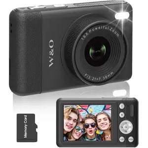 Digital Camera, Camera FHD 1080P,Pint and Sht Digital Cameras  , ith 2.8" LCD Screen,16X Zm,Built-in   SD Card,  Bys Girls (Black)