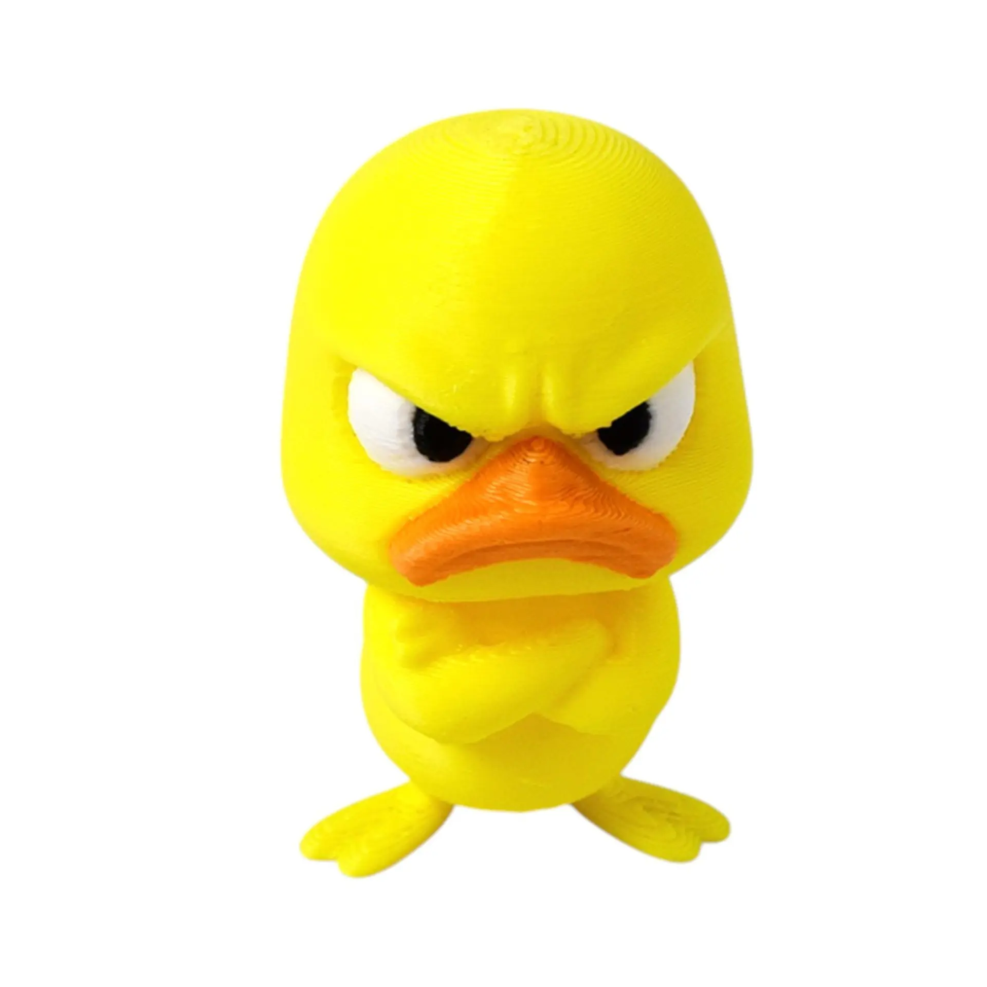3D Printed Angry Duck Plush Toy, Classic Design with Expressive Features, High Precision Craftsmanship, Perfect for Home Decor & Stress Relief