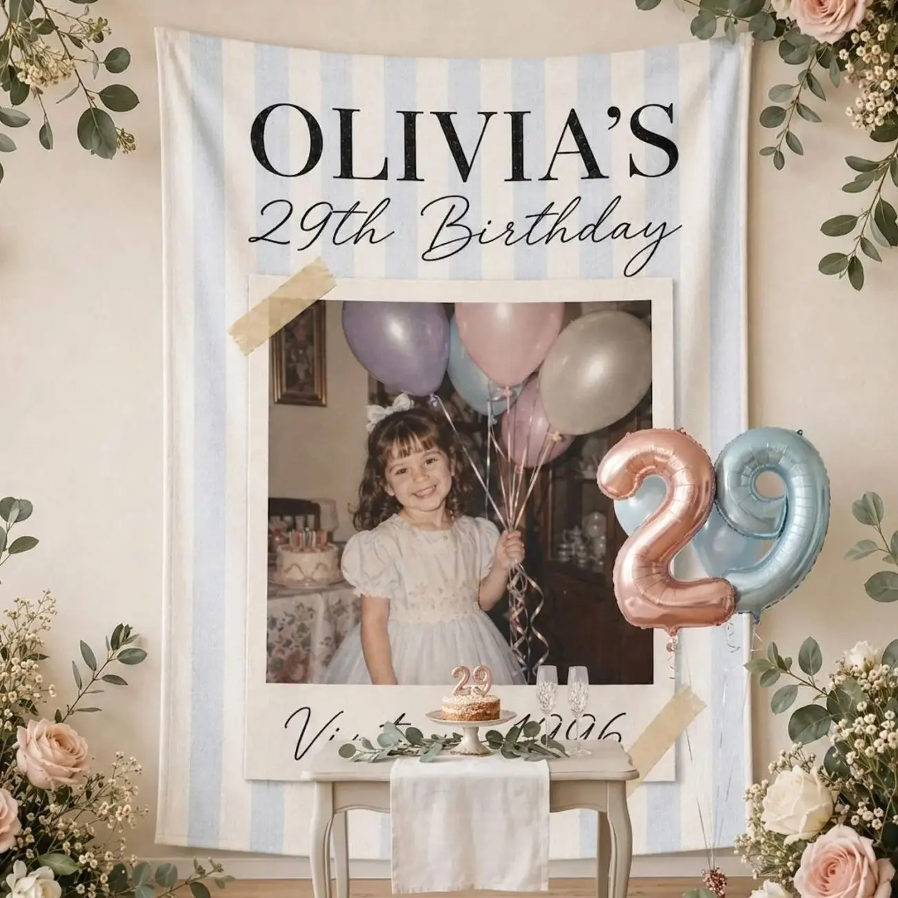 Birthday Photo Banner, Customizable Party Decor, Personalized Birthday Decorations, Fun Disco Ball Event Banners for Any Age