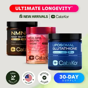 Cata-Kor Ultimate Longevity - NMN 1000 mg, Liposomal Glutathione 500 mg, CA AKG, Biotin, Hyaluronic Acid, MSM, Vitamin C