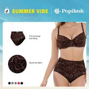Popilush Shapewear Ruched Tummy Control Bikini Bra & Underwear Swimwear Beachwear Leopard Print Fashion Beach Outfits Popilush Shapewear Ruched Tummy Control Bikini Bra & Underwear Swimwear Beachwear Leopard Print Fashion Beach Outfits