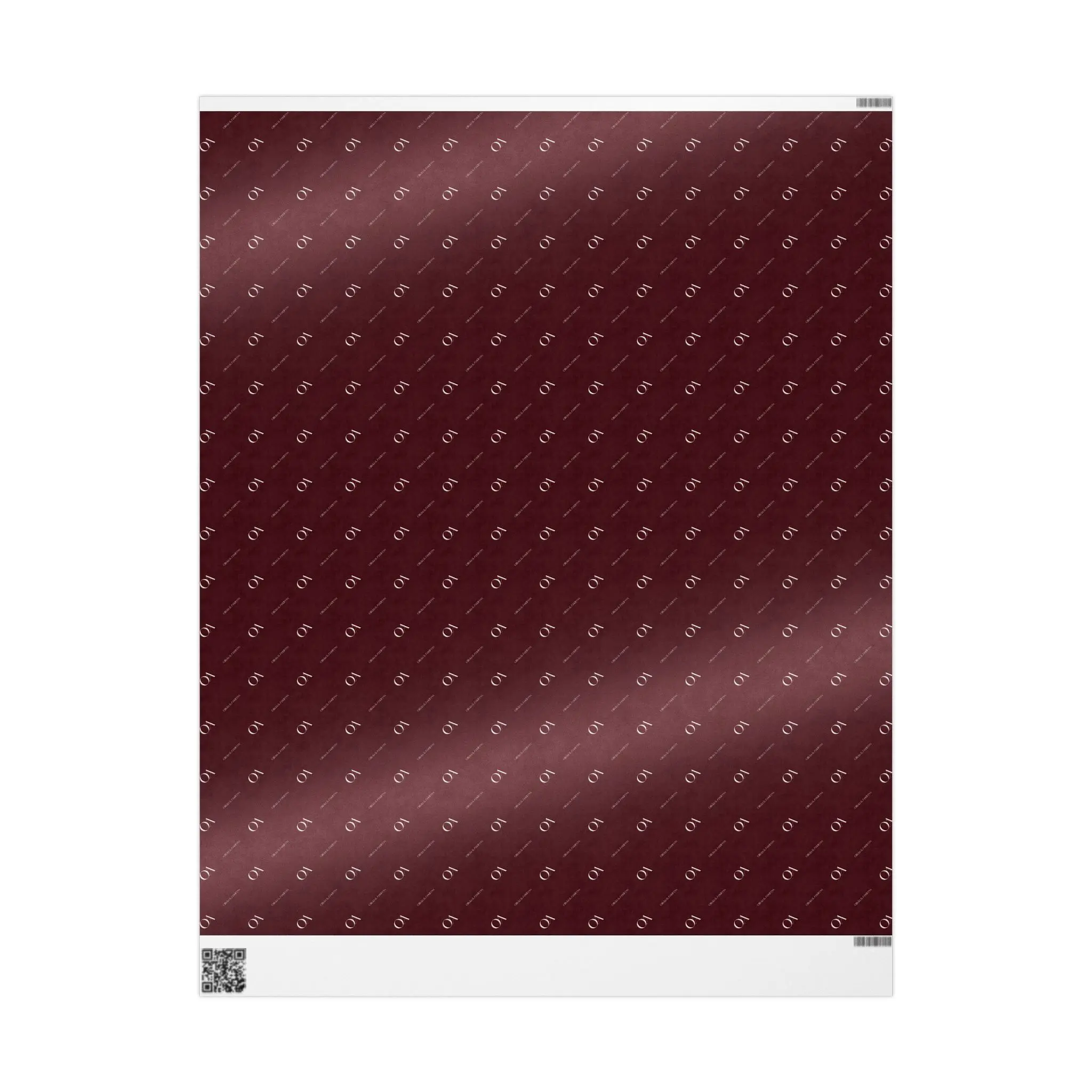 Personalized Deep Red Couples Name Wrapping Paper Custom Name Gift Wrap, Matte or Gloss Luxury Roll