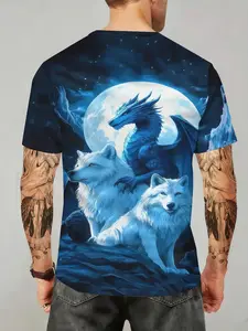 Midnight & the Wolf King 3D Graphic Tee