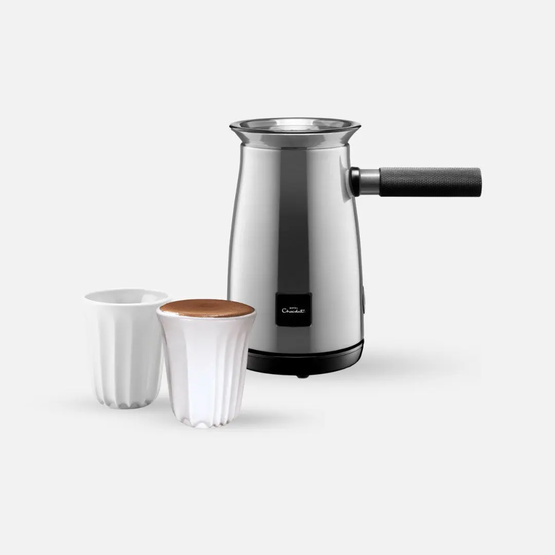 Classic Velvetiser Hot Chocolate Maker - European Style Hot Chocolate - Platinum Finish