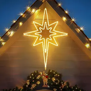 28 inch Waterproof Bethlehem Star LED Outdoor Warm White Motif Christmas LED Light for Home Wall Nativity New Year
