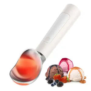 Heated Ice Cream Scoop – Electric Scooper for Hard Ice Cream and Desserts, Handheld Heating Up to 158°F, Rechargeable with LED Display, Easy to Clean, Ideal Summer Gift