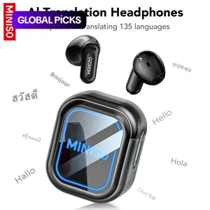 Miniso MS109 Ai Smart Translation Wireless Earphones, Support 134 Languages Real-Time Translation, HiFi Sound, Bluetooth-compatible 6.0, Sports/gaming/office
