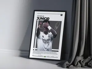 Vinicius Junior Poster Vinicius Jr Print, Sports Poster, Soccer Poster, Vini Poster