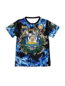 Salvador 503 T-Shirt, Unisex Salvador Pride Tee, Casual Short Sleeve Shirt, All over Print, Fitted H-Type Silhouette, Streetwear