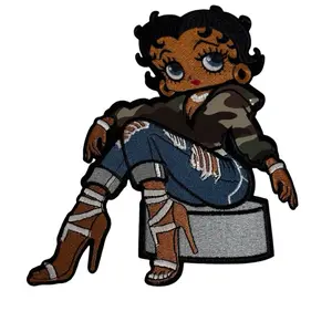 Betty camo fashion melanin Iron On Patches for Clothing