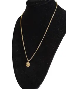 Pre-owned Christian Dior Trotter Gold Chain Necklace 16"