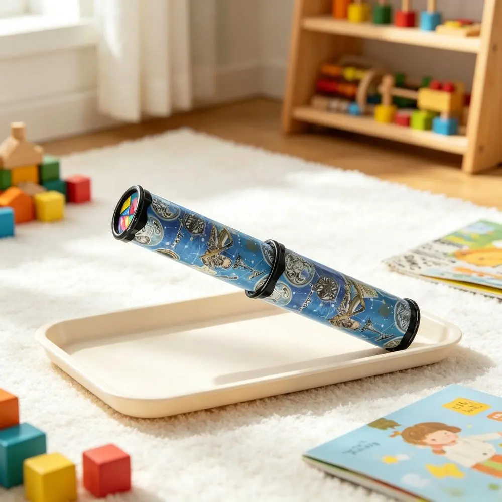 Expandable Rotating Vintage Kaleidoscope, Classic Rainbow Sensory Toy, Stress Relief ASMR Toy, Perfect Gift for Kids & Adults, Family Interactive Exploration Toy