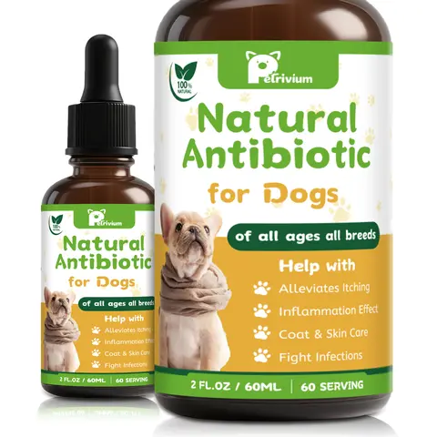 Petrivium Bacon-Flavored Natural Dog & Cat Supplements Drops - Supports Daily Canine Wellness, Respiratory Comfort, Urinary Health (Cranberry, Goldenseal), Skin Relief, Digestion - All Breeds & Ages - 2 Oz