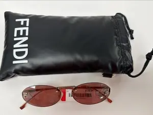Pre-owned F26042577 Fendi Sunglasses Rose Gold Frame