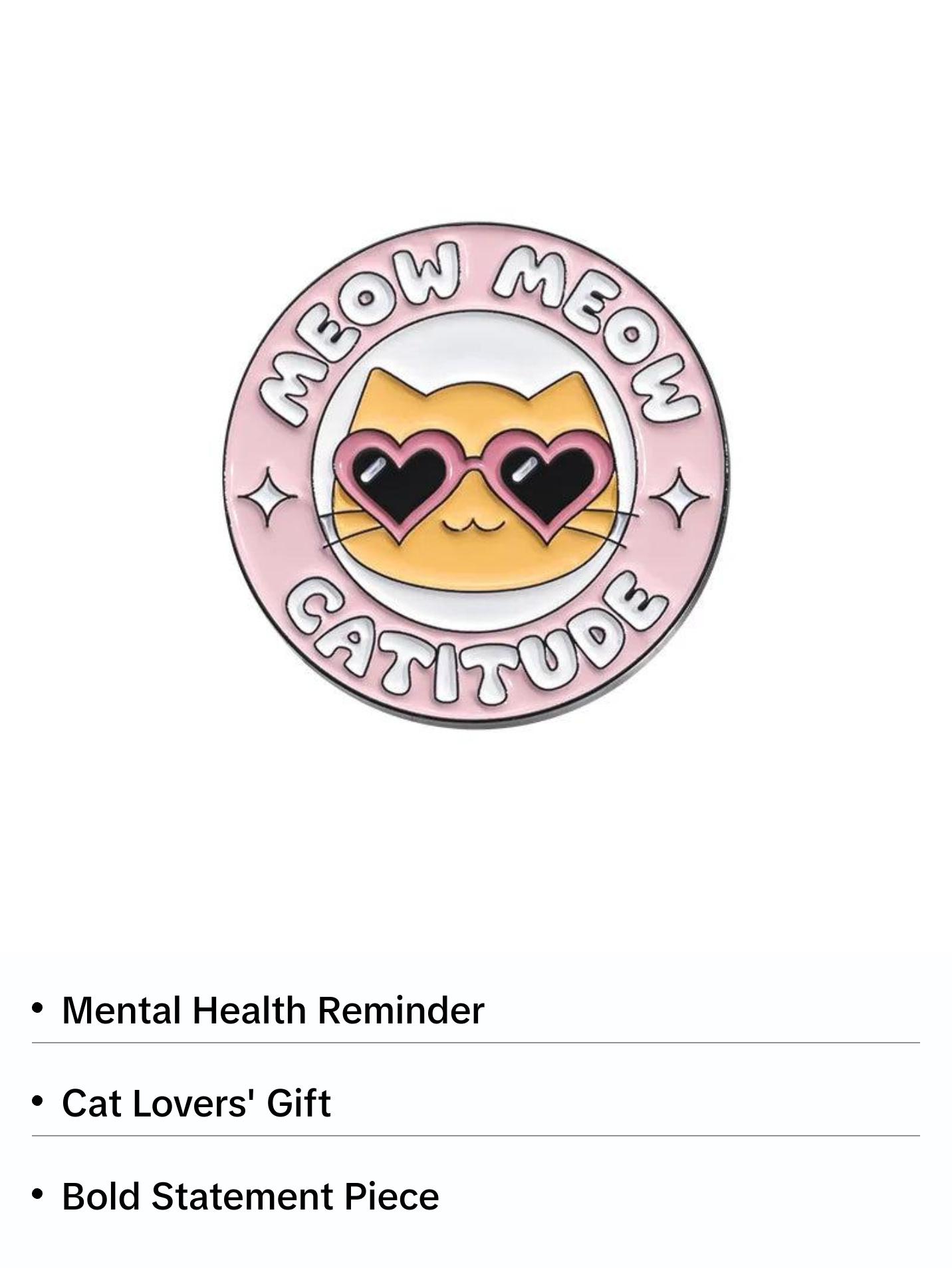 Anti-Depressant Jar of Cats Enamel Pin Mental Health Pins Pins for Cat Owners Gifts for Animal Lovers