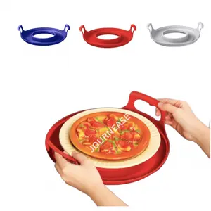 Red Microwave spillover and Cooling Caddy Tray with Handles - Carrying Tray for Bowl, Tray and Plates. BPA Free