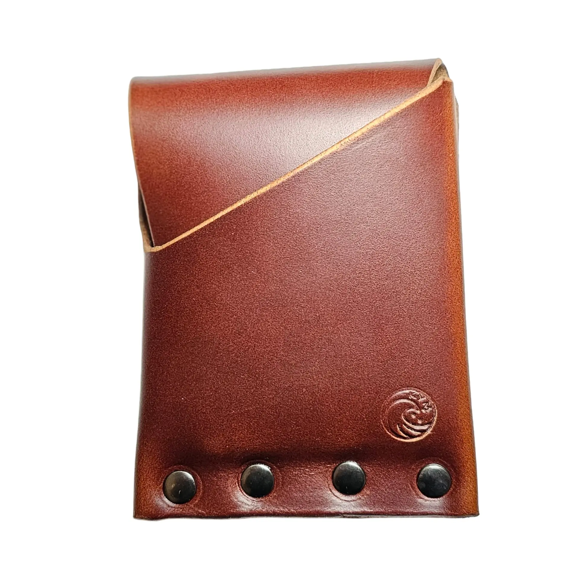 Full Grain Minimalist Wallet - Brown leather and secure slots for cards and cash. Elevate your journey with the KYMA Pathfinder Card and Cash Wallet. Handcrafted in the U.S.