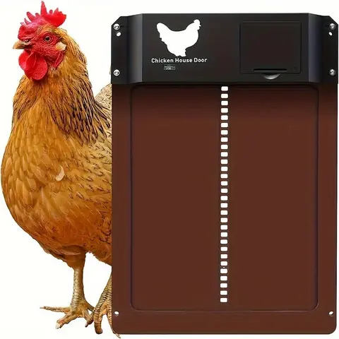 Automatic Outdoor Chicken Coop Door, Battery-powered Chicken Coop Door, Suitable for Small Pets, Chickens, Ducks and Other Small Animals