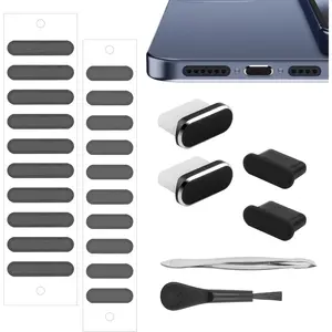 USB C Dust Plug for iPhone 15 16 17 Series, USB C Port Cover Phone Speaker Cover, Phone Charging Port Cleaner for Samsung Galaxy S23, S22 Ultra S21 FE S20, Note 20 and All Type-C Devices