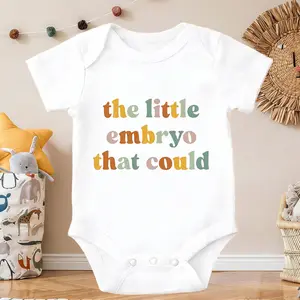 The Little Embryo That Could Print Baby Onesie Casual Crew Neck Romper Gentle on Skin Skin - friendly Cute appearance Soft Comfortable Casual Everyday Wear, Suitable For