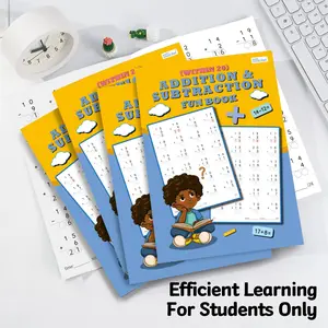 Mathematics Practice Workbook, 32 Pages, Two-Digit Addition Subtraction, Daily Math Exercises, Home School Supplement, Office Supplies