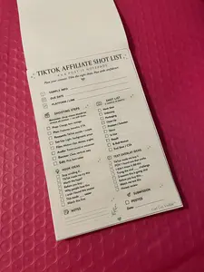 TikTok Shop Affiliate Shot List Non-Adhesive Note Pad for Business & Management Professionals, Economics & Management Reference Tool