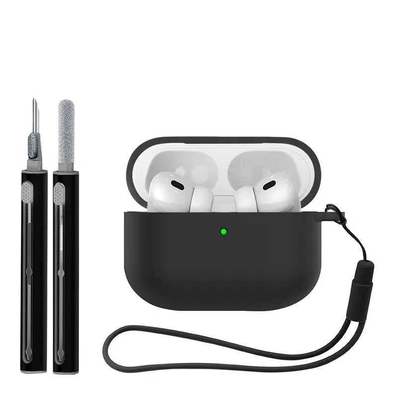 TechGuard AirPods Case with Lanyard and Cleaning Tools - Durable, Stylish Protective Cover for Apple Earbuds - Ideal for Daily Use