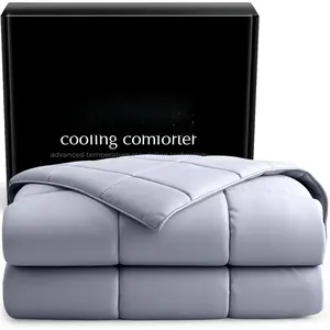 -Infused Cooling Comforter - Award-Winning Self-Cooling Blanket for Hot Sleepers with Self-Cleaning  Technology for -Free & Cool Sleep (Gray, / XL (68" x 90"))