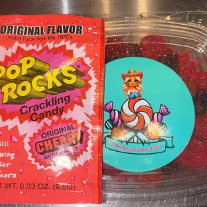 Popping Sweet Cherry Snack - Bubblegum Character Design with Colorful Features