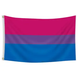 1pc, Rainbow Pride LGBTQ Flag, Bisexuality, 3x5ft (90*150cm), 2 Grommets, Single-Sided Printing, for Home, Garden, Room, Party, Activities, Decorations, Wall Decor Flags
