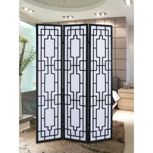Sudoku 3 Panel Room Divider Screen, Black,Folding (Using high-quality and premium materials),Room Dividers,Room Divider Privacy Screens,for Home Office Bedroom,Stable and sturdy