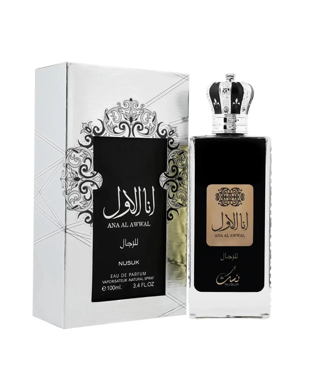 Nusuk Ana Al Awwal Eau De Parfum Spray 3.4 oz 100ml Men’s Oriental Woody Fragrance