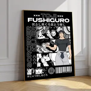 Toji Fushiguro Poster Jujutsu Kaisen Anime Wall Art, Manga Panel Toji Poster, Anime Room Decor, Sorcerer Killer Print, JJK Fan Gift( Unframed - Print Only )