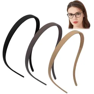 Flex No Pressure Headbands, Headbands for Glasses Wearers, Sunglasses Headband No Headache Headband Comfortable Headbands, Matte Plastic Headbands with Teeth, Non Slip for Women Girls