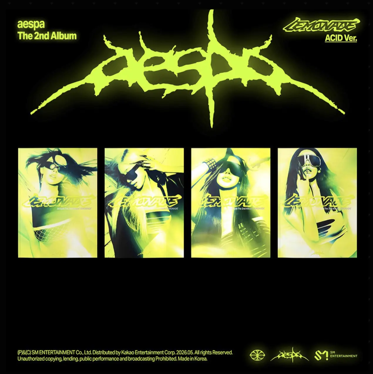 aespa LEMONADE MUTANT Ver CD Album K-Pop 2nd Full Album Jewel Case Photocard Member Version