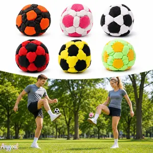 Anygoal 1pc Soft Plush Soccer Hacky Sack Footbag,Y2K Nostalgia Skill Toy Portable Stress Relief Leisure Toy, Durable Sand Filled Skill Toy for Foot Coordination,Camp Game Juggling Balls Multiple Color Options, Ideal for Kids, Adults, Outdoor Games