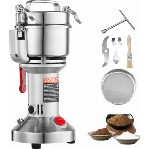 Spring new arrivals 300g Electric Grain Mill Grinder, High Speed 1500W Commercial Spice Grinders, Stainless Steel Pulverizer Powder Machine, for Dry Grains Spices Cereals Coffee Corn Pepper, Straight Type