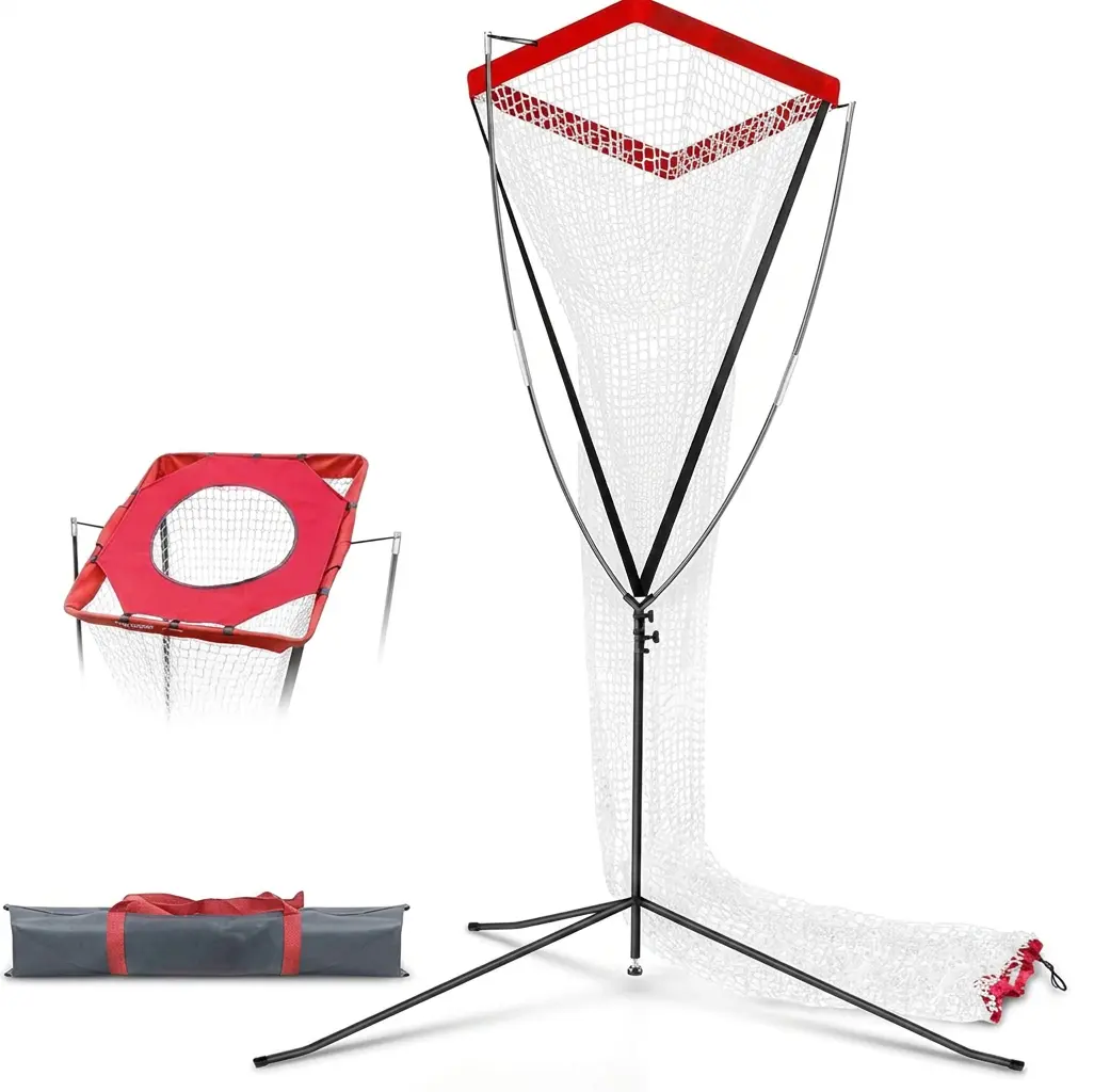 Volleyball Setter Trainer Net, Volleyball Training Equipment Adjustable Angle Height 7-13 FT Setter Net, Indoor Outdoor Volleyball Practice Net System for Serving, Spiking and Setting
