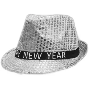 Blinkee  Light Up LED Happy New Year Fedora, Silver